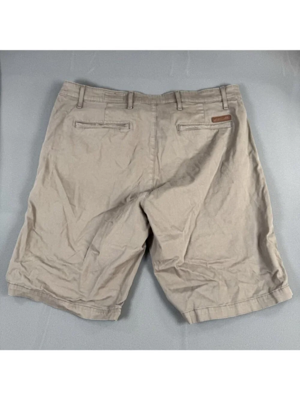 AG Adriano Goldschmied Griffin Shorts Mens Size 40 Beige Chino Stretch Casual